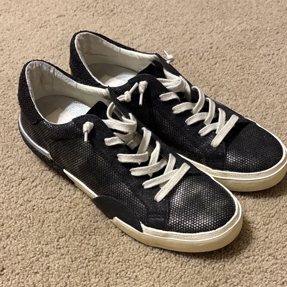 Dolce Vita stylish sneakers.. black with a metallic sheen.